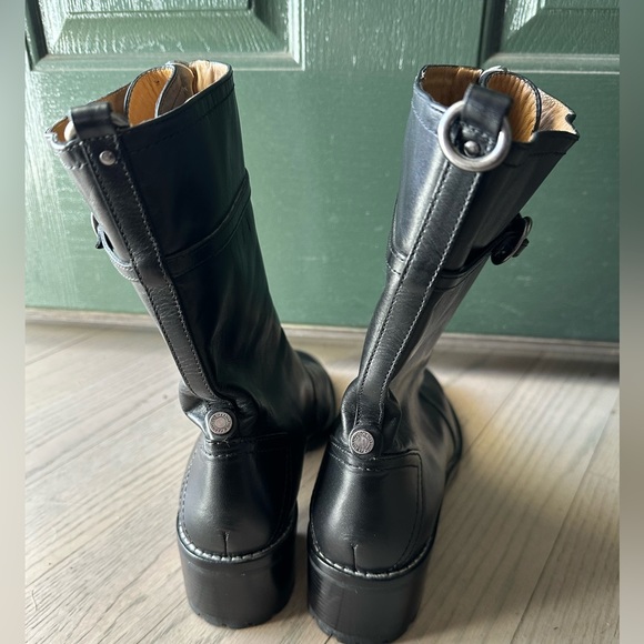 Cole Haan Black Leather Zippered Boots - SZ 10B - Picture 4 of 8